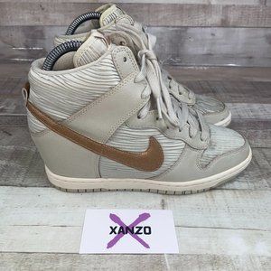 Nike Womens Gray Dunk Sky Hi 528899-013 Hidden Wedge Sneaker Shoes Size US 8